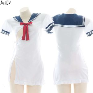 Ani Anime fille étudiant Qipao robe marin uniforme Costume femmes Sexy Cheongsam Pamas Lingerie chemise de nuit Cosplay cosplay