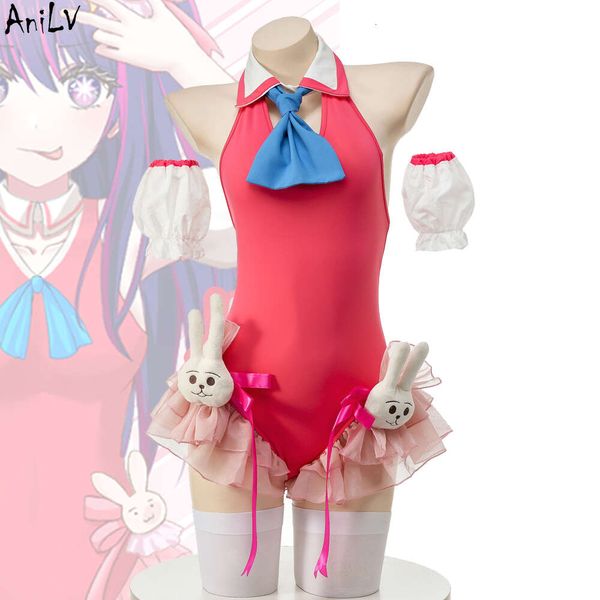 Ani Anime OSHI NO KO Hoshino Ai Cosplay femmes mignon lapin rose body maillot de bain Costumes cosplay