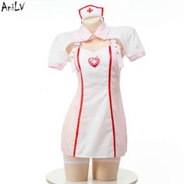 Ani Anime Zoete Mooie Verpleegster Uniform Cosplay Vrouwen Gesp Verstelbare Schouderriem Jurk Kostuums cosplay