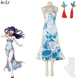 Ani Anime japonés OSHI NO KO Hoshino Ai uniforme disfraces Cosplay Cheongsam traje