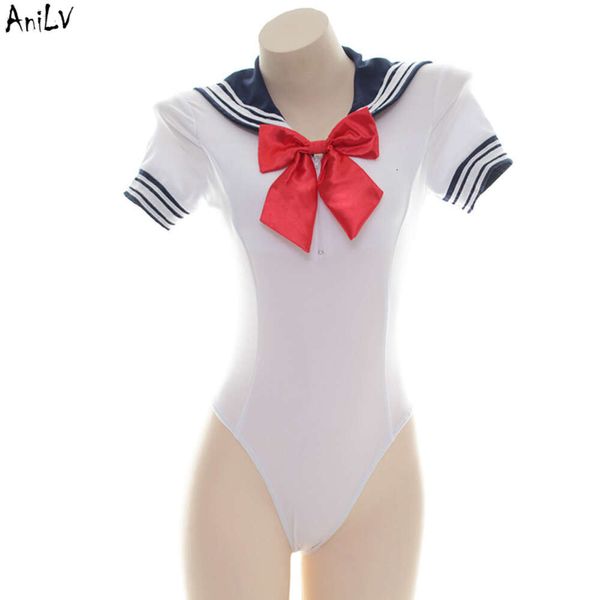 Ani-bañador de una pieza para escuela de estudiantes japoneses, traje de baño de una pieza para mujer, traje de Anime, Top, disfraces, uniformes Cosplay de marinero