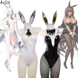 Ani NIKKE la déesse de la victoire lapin X 777 Blanc Noir jeu uniforme tenues ensemble Cosplay Costumes cosplay