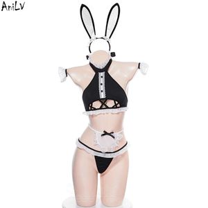 Ani Pool Party Cute Bunny Girl Bikini Cameriera Costume da bagno Costumi Donne sexy Pamas Costumi da bagno Uniforme Set Cosplay cosplay