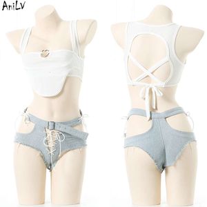 Ani Zomer Strand Hot Girl Gescheurde Denim Shorts Outfits Vrouwen Muziek Festival Party Unifrom Kostuums Cosplay 2022 Nieuwe cosplay