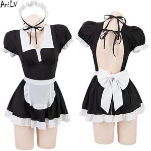 Ani Vrouwen Schort Jurk Meid Temperament Uniform Outfit Kostuums cosplay