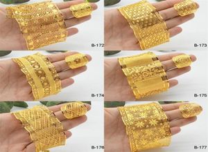 Aniid Dubai Brangle d'or réglable avec anneau pour femmes Bijoux africain Bijoux bijoux nigérian Bijoux de mariage nigérian Gift 220713686345577492