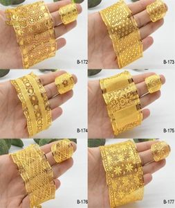 Aniid Dubai verstelbare goudbunge met ring voor vrouwen African Bijoux armband sieraden Nigeriaanse bruiloft sieraden cadeau 220713686347028335