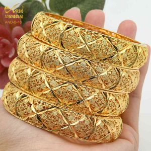 Aniid Hand Bracelet and Bangles Mujeres Dubai 24k Gold Designer Chunky in Bulk Charm New Link Chain Cadena de lujo de alta calidad Q0717