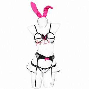 Anilv Anime Candy Party Sweet Girl Bunny Sous-vêtements Maid Uniforme Cosplay Bikini Maillot de bain Outfit Costume Y8af #