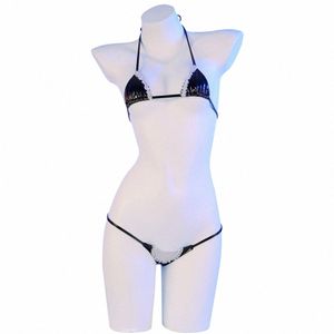 Anilv Pool Parry Anime Comics Chica Bikini Traje de baño Mujeres Linda Ropa interior de mucama Traje Cosplay Ropa G4x8 #