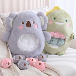 Animal bolas pudín caramelo bolsa almohada peluche Mini muñeca de Koala conejo dinosaurio esquina criatura regalo creativo