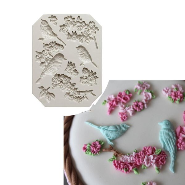 Animal oiseau prunier fleur bonbons moule Rose fleur papillon sucre gâteau moule sec poivre moule bricolage outils de cuisson H171