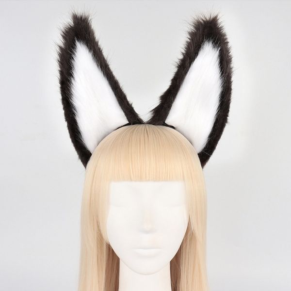 Costumes de cosplay animal fausse fourrure chat Fox Wolf Furry Tail and Ears Band-bande pour les accessoires de costumes de fête d'Halloween