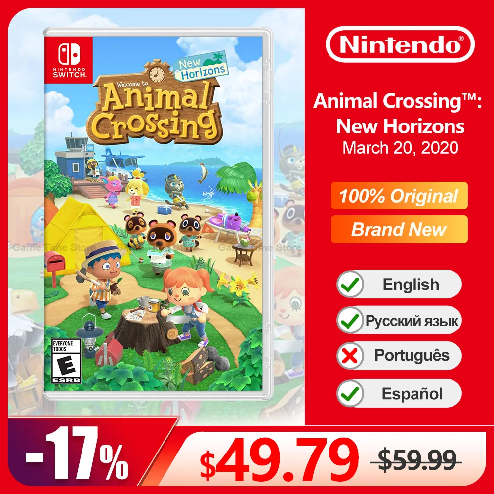 Animal Crossing New Horizons Nintendo Switch El juego ofrece una tarjeta de juego física original 100% oficial para la consola de juegos Switch