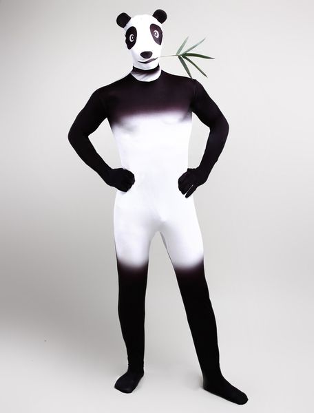 Animal mignon panda cosplay costume costume lycar spandex plein corps zentai costume costumes club fête club combinaison