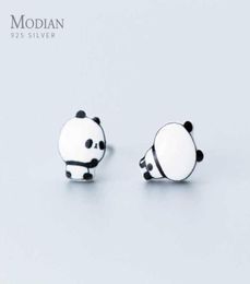 Animal Mignon Panda Stud Oreads For Women Girl Kids 925 STERLING Silver Ceramics Jewelry Fashion Bijoux 20120 21070712826514208561