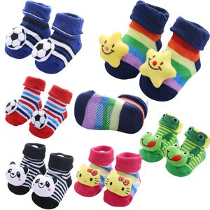 Calcetines de diseñador de animales para niños pequeños, calcetines antideslizantes para andadores de bebés, calcetines para bebés recién nacidos, zapatos para exteriores, calcetines cálidos para niñas pequeñas WZ007