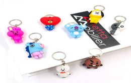 Animal chien lapin 3D Anime Bts Kpop porte-clés en Silicone matériel entier pas cher Promotion cadeau Multi Styles5723793