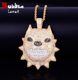 Collar de perro Animal, joyería de calle Rock, Color dorado, Material de encanto, circonita cúbica de cobre, joyería de Hip Hop con cadena de cuerda 7089125