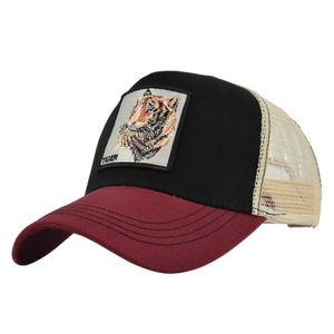 Animal Embroidery Sun Visor Outdoor Baseball Cap Stick Stick Doek Mode Breadbare stijl