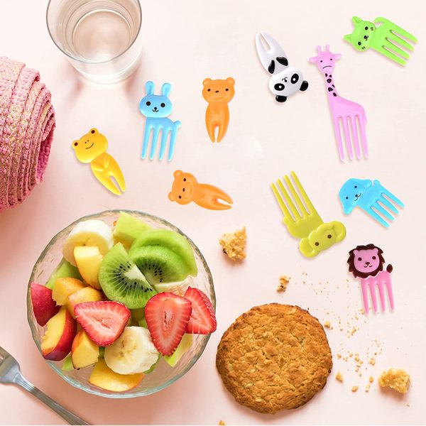 Animal ferme dinosaure fruits fourchette Mini dessin animé enfants Snack gâteau Dessert choix cure-dents Bento déjeuners fête décoration