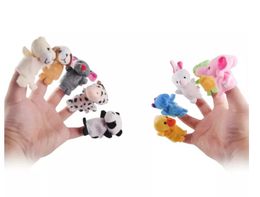 Marionnette à doigt Animal bébé enfants jouets en peluche dessin animé enfant faveur marionnettes pour histoires au coucher enfant cadeau de noël