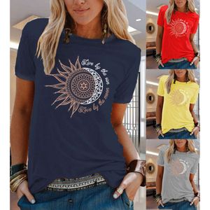 Dierbloempatroon Gedrukt T-shirt met korte mouwen voor vrouwen F51311