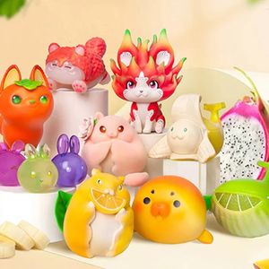 Dier Fruit Fee Blind Box Speelgoed Fruit Dieren Caja Ciega Collectie Pvc Figuur Kawaii Model Pop Verjaardagscadeau Mystery Box 240227