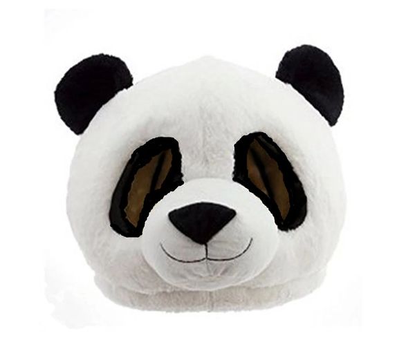 Masque de tête d'animal - Costume de mascotte d'ours panda en peluche Fêtes d'Halloween de Noël Robe de performance d'ours