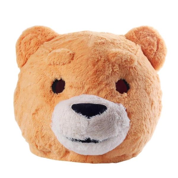 Máscara de cabeza de animal - Disfraz de oso de peluche Navidad Fiestas de Halloween Mascota de rendimiento