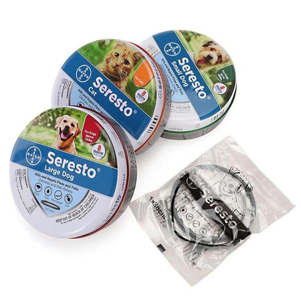 Santé animale Seresto Flea Tick Collar pour chiens chats jusqu'à 8 mois Chigoe Egg of Mantis Anti-Mosquito et insectifuge