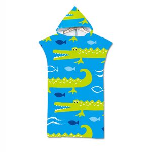 Poncho serviette de plage à capuche animale pour surf, robe à changement de natation, girafe, dinosaure, crocodile, singe, cadeau de Noël à cerf, livraison gratuite