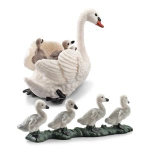 Modèle animal simulé l'apparence réaliste de jouet éducatif ferme animal volaille swans blancs de canards