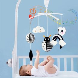 Animal Music Box Beld and White Bed Bell Toy Babies Cribe Rattles Toys 012 MOIS MOBILATIQUE CHOGLIQUE NOR 240409
