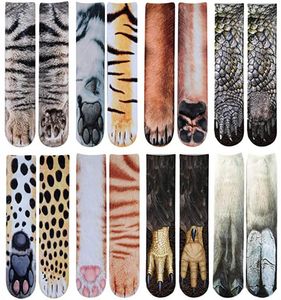 Pathes animaux chaussettes nouveauté chaussettes animales 40cm folle 3d chat chien tigre patw chaussettes de Noël cadeau drôle cadeau pour les femmes Men4262243