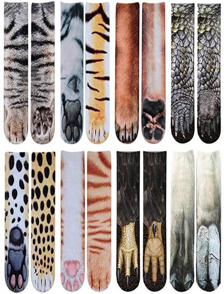 Calcetines de animales calcetines novedosos calcetines de animales 40 cm locos 3d gato dog tiger tigre calcetines calcetines de Navidad regalo divertido para mujeres 5108337