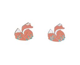 Dierlijke pin Cute Animal Woodland Smart Fox Badges Broches Rapel Pin Fox Jewelry Email Pin Brooch4032226