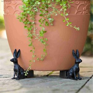 Dier Plant Pot Voet Bloempot Ondersteuning Hars Ambachtelijke Decoratie Set Van 3 Outdoor Standbeeld Tuin Pot Planter Voeten Planter Ondersteuning L230620