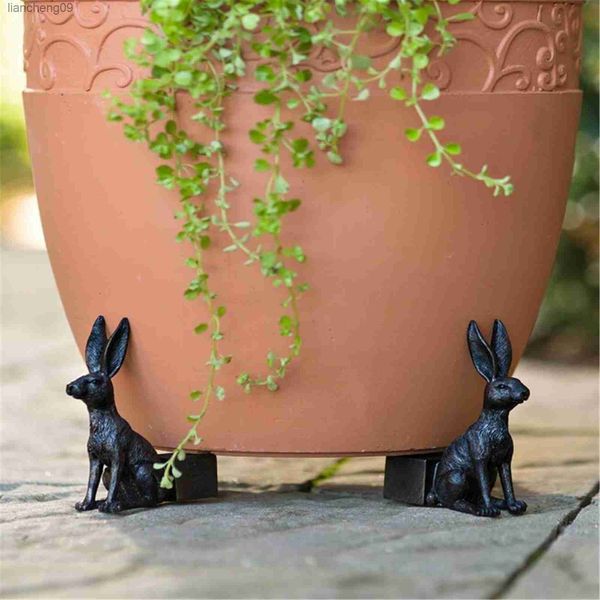 Animal Plante Pot Pied Pot De Fleur Support Résine Artisanat Décoration Ensemble De 3 Statue Extérieure Jardin Pot Jardinière Pieds Jardinière Support L230620