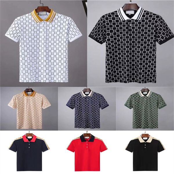 imprimé animal Hommes Polo Shirt Casual Business Top Broderie Polos Homme Manches Courtes Homme surdimensionné Revers Tees designer bran Taille Asiatique M-3XL