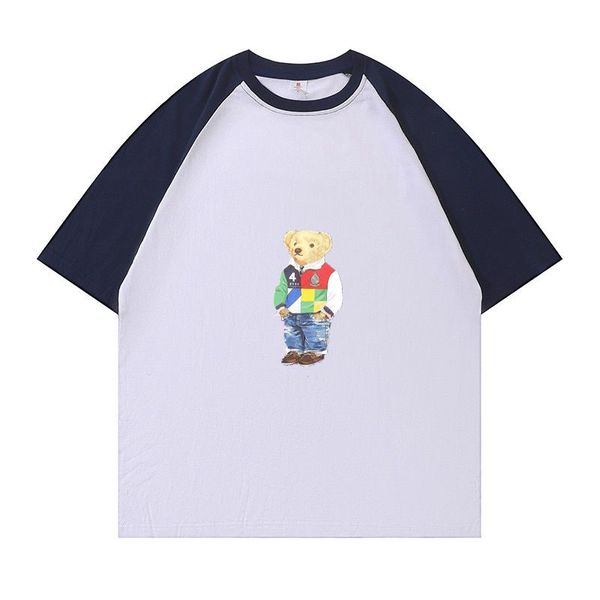 Camiseta de manga corta con estampado de animales, el material de algodón puro es suave y transpirable, la camisa de polo de gran tamaño se adapta a todos los tipos de cuerpo, ¡la nueva opción de verano!