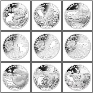 Animal Silver Coin Art Collection Cadeau d'affaires Aucun magnétisme