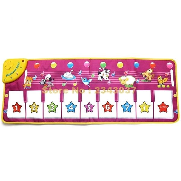 Animal son numérique numéro flash lumière bébé musique tapis musical enfants infantile piano tapis de jeu tapis de jeu jouet 210320