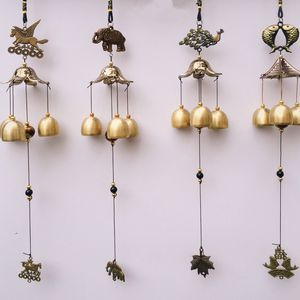Carillon éolien Animal, cloche à vent de cour, décoration de jardin en plein air, métal en cuivre, pendentif porte-bonheur Oriental chinois