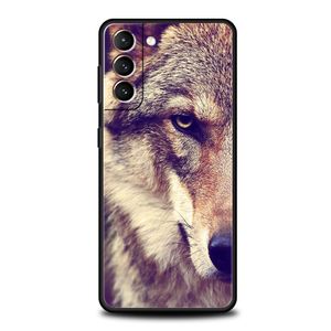 Animal Wolf voor Samsung Galaxy S22 Ultra S20 S21 FE 5G S10 S9 plus S10E S8 Telefoonhoes Opmerking 10 Lite 20 Soft Silicone Black Cover