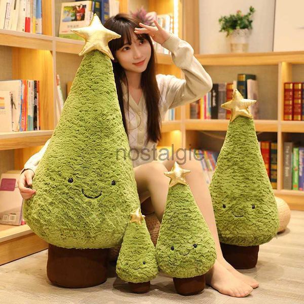 Animaux 1Pc 29-65CM Simulation Arbre Jouets Mignon Evergreen Peluche Oreiller Poupées Arbres En Peluche pour Noël Habiller HKD230706 240307