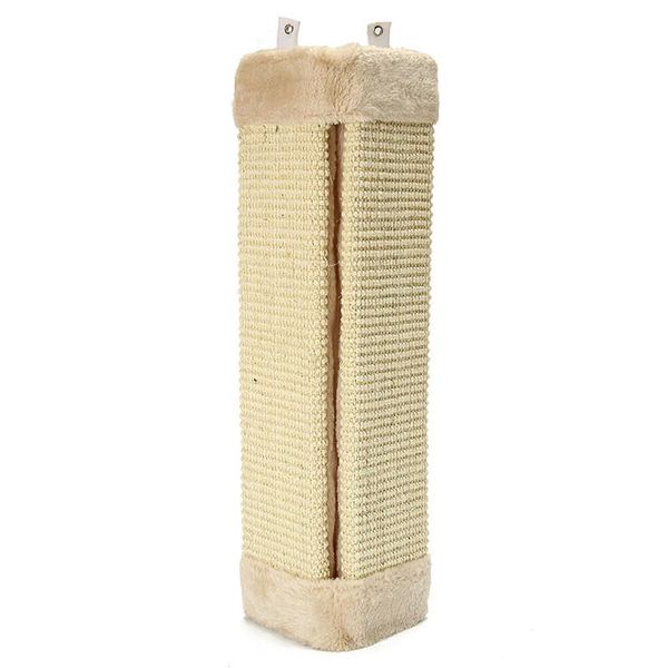 Animaux 2 couleurs Cat Scratchs Board Pet chaton Corner mur de grattements Post Arbre Scratcher Sisal Hemp Kitty Pet Plush Toys 49x23cm