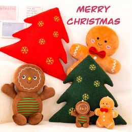 Animaux 40cm kawaii Nouveau décor de Noël dessin animé Gingerbread Man simulé arbre de Noël en peluche Toy Doll de Noël Festival du Nouvel An
