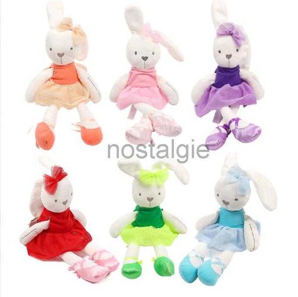 Animales 42 cm Ropa linda Tela con vestido Juguete de peluche Relleno Muñecas de animales suaves Ballet Conejo para bebés Niños Regalo de cumpleaños 240307