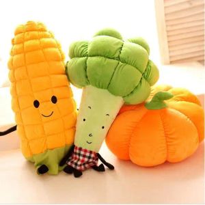 Dieren 60 cm Leuke mooie gepersonaliseerde creatieve groente pluche pop speelgoed kussens kussens kussens sofa kussens verjaardagscadeaus pompoen maïspoppen